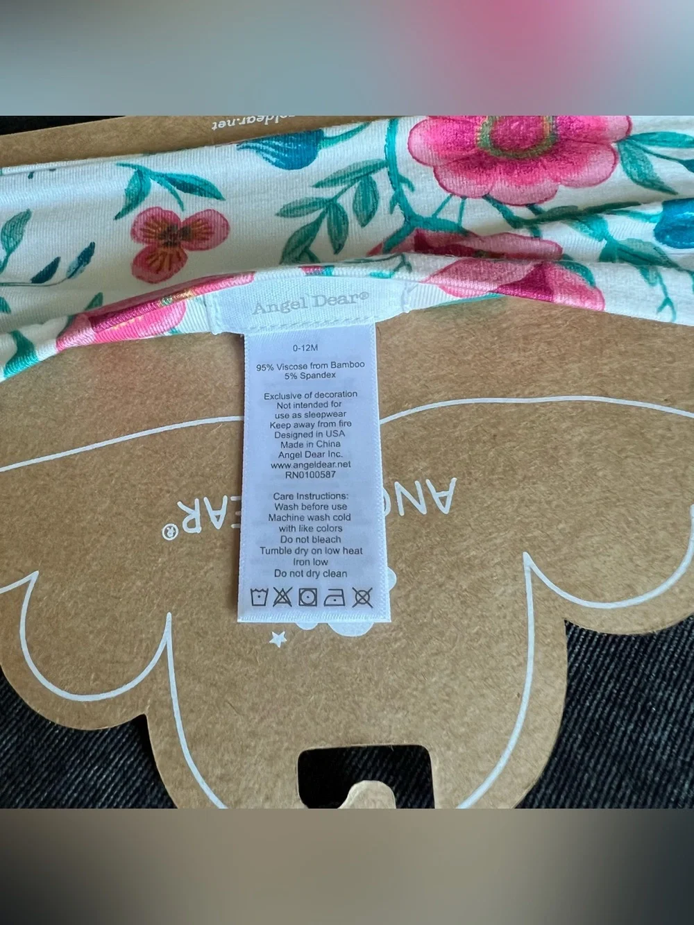 NWT Angel Dear Floral Headband Size 0-12 Months